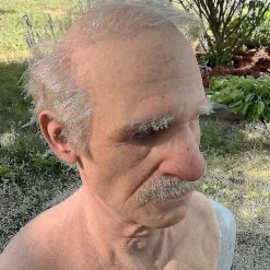 1 Realistisk Latexmask, Stor Näsa Gammal Man Supersoft Rynkig Ansiktshuvudbonad Maskeradfest><noscript><img width=