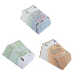 2023 rekvisita pengar, högkvalitativa låtsaspengar, paket med 300 stycken, replika 100/50/20 euro><noscript><img width=