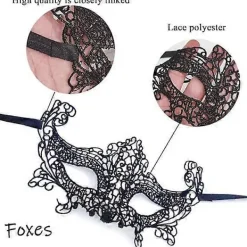 2025 Senaste Maskeradmask för Kvinnor, Venetiansk Spets Ögonmask och Svart Spetsmask (8 st)><noscript><img width=