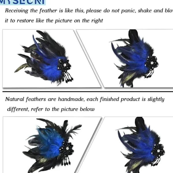 AcserGery 2025 Senaste Modell 2025 Ny Blå och Svart Maskeradmask för Kvinnor med Fjädrar - Dam Maskerad Venetiansk Mask för Maskerad> Masker