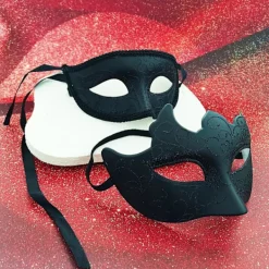 AcserGery 2025 Senaste Modell 2 ST Svarta Maskeradmasker för Män Kvinnor Par Gotiska venetianska masker för Alla hjärtans dag Fest karnevalsmask mardi><noscript><img width=