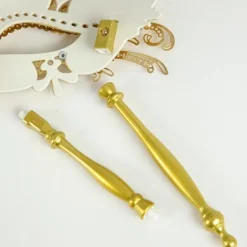 AcserGery 2025 Senaste Modell Maskeradmask med Pinne Venetiansk Guldmask Mardi Gras Dekorationer Halloween Kostym Mask för Kvinnor><noscript><img width=