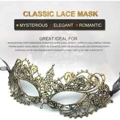 2025 Senaste Modell Maskeradmask för Kvinnor Venetianska Spets Ögonmasker för Festbal Maskeradkostym Mardi Gras Festtillbehör> Masker