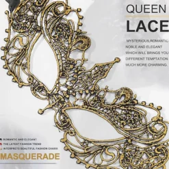 2025 Senaste Modell Maskeradmask för Kvinnor Venetianska Spets Ögonmasker för Festbal Maskeradkostym Mardi Gras Festtillbehör><noscript><img width=