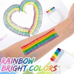 2025 Senaste Modell Regnbågs Ansiktsfärg Pride Ansikte Kroppsfärg Kit Regnbågs Makeup><noscript><img width=