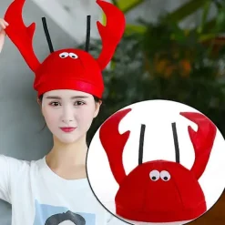 DAO 1 Set 2 st Hummer Krabba Designade Party Dekorativa Hattar Huvudbonader för Dekor (Röd) [DB]><noscript><img width=