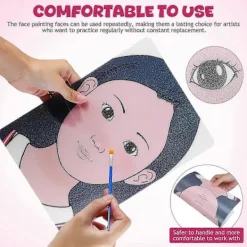 1 Set Ansiktsmålning Övningsbräda Tvättbar Smink Övningsbräda Ansiktsmålning Träningsverktyg Pojke Flicka Ansiktsmålning Övningsverktyg-Bra> Smink