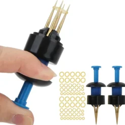 2 Set Bärbara Beten Clip Blodmask Daggmask Clip Fisketillbehör Blå och Svart><noscript><img width=