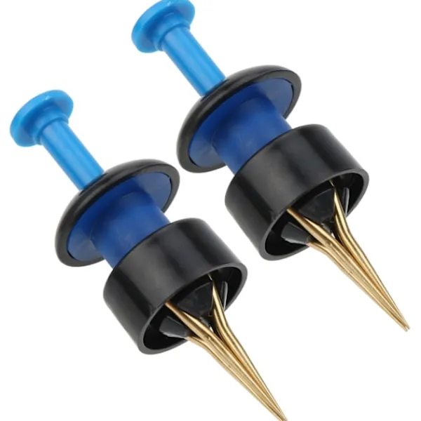 2 Set Bärbara Beten Klämma Blodmask Daggmask Klämma Fisketillbehör Blå och Svart> Smink