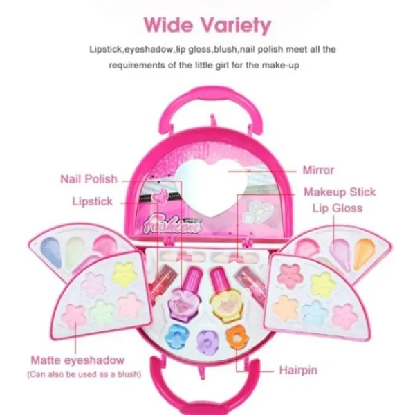 1 set flicka sminkset tvättbart sminkkit för småbarn barn> Smink