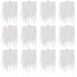 12 set förskurna tomtenässkägg kostym skägg konstgjord päls dvärg> Tillbehör