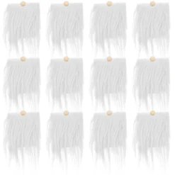 12 set förskurna tomtenässkägg kostym skägg konstgjord päls dvärg> Tillbehör