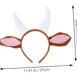 2 Set Get-Horn Pannband Djurdräkter Tillbehör Djur Pannband Djurdräkt Get Horn och Öron Hundöron Pannband Plysch Get Huvudbonad Djuröra><noscript><img width=