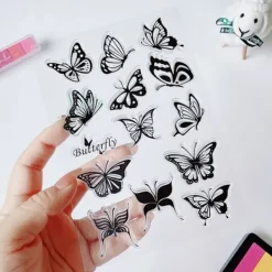 1 Set Ögonmakeup Fjäril Makeup Transparent Seal Fjäril Hav> Smink