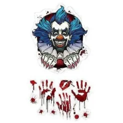 1 Set Halloween-tema Toalettsits Klistermärken Skräck Clown Toalettdekor Dekal> Smink