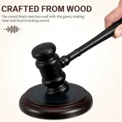BRONZE 1 Set Klubba Och Ljudblock Set Domare Klubba Rekvisita Träklubba Och Block Set För Domare Advokater Och Auktionsförrättare Domartillbehör [BR] 24.00X8.50X3.80CM | Fyndiq><noscript><img width=