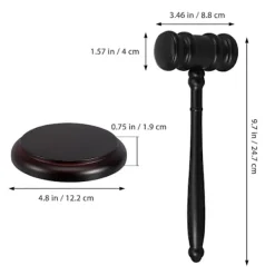 BRONZE 1 Set Klubba Och Ljudblock Set Domare Klubba Rekvisita Träklubba Och Block Set För Domare Advokater Och Auktionsförrättare Domartillbehör [BR] 24.00X8.50X3.80CM | Fyndiq><noscript><img width=