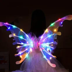 FMYSJ 1 Set Magiska Elektriska Fjärilsvingar för Flickor - Ljusa, Rörliga Fjärilsvingar med LED-lampor, Musik och Batteridrift - Perfekt för (FMY) | Fyndiq> Tillbehör