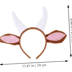 2 set med gethorn pannband djurpark kläder accessoarer djur pannband djurdräkt gethorn och öron hundöron pannband plysch gethuvudbonad djuröron><noscript><img width=