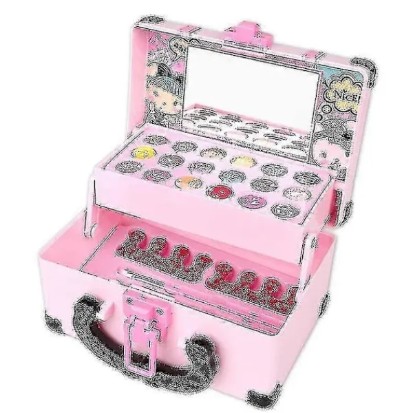 1 set Sminkset för barn, säkra kosmetiska leksaker, sminkleksaker (,)> Smink