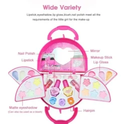 1 Set Sminkset för Flickor Tvättbart Sminkset för Småbarn Barn><noscript><img width=