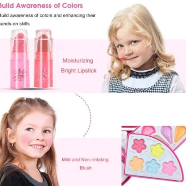1 Set Sminkset för Flickor Tvättbart Sminkset för Småbarn Barn> Smink