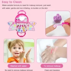 1 Set Sminkset för Flickor Tvättbart Sminkset för Småbarn Barn><noscript><img width=