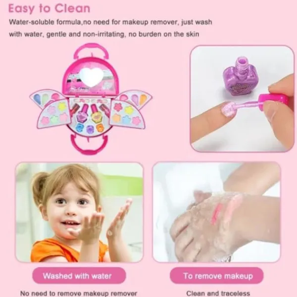 1 Set Sminkset för Flickor Tvättbart Sminkset för Småbarn Barn> Smink