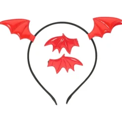 NeunWolken 1 set söta fladdermöss för Halloween, barnens frisyrklämmor, Halloween rollspel fest (röd)> Huvudbonader