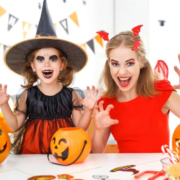 NeunWolken 1 set söta fladdermöss för Halloween, barnens frisyrklämmor, Halloween rollspel fest (röd)> Huvudbonader