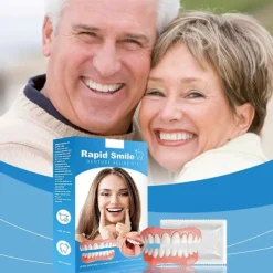 1 Set Tandproteser Fanér Tand Kosmetiska Tänder Protes Tänder Temporära Falska Tänder Snap On Övre och Nedre Set för Kvinnor Män> Tillbehör