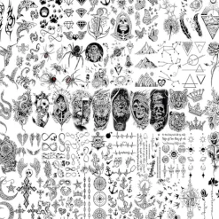 6 Sheets Temporary Tattoos For Men Women Armwanan><noscript><img width=