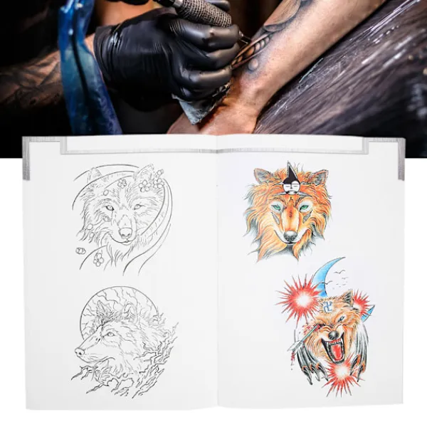 Woosien 72 Sidor Shader Liner Vargmönster Tatuering Bok Övningsmall Tillbehör> Smink