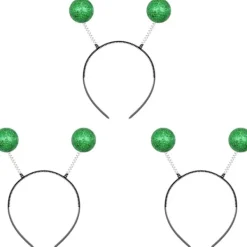 3 st Alien Hårband Alien Kostym Huvudbonad Huvudloop Marsantenn för Festklänning Cosplay (Grön)> Huvudbonader