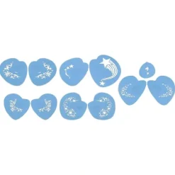 5 st Ansiktsmålningsschabloner Kit PET Återanvändbar Målningsmall Schabloner Mall för Halloweenfest CosplayYMMR)[CO]> Smink