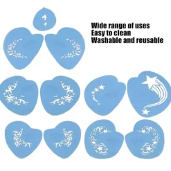 5 st Ansiktsmålningsschabloner Kit PET Återanvändbar Målningsmall Schabloner Mall för Halloweenfest CosplayYMMR)[CO]> Smink