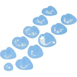 5 st Ansiktsmålningsschabloner Kit PET Återanvändbar Målningsmall Schabloner Mall för Halloweenfest CosplayYMMR)><noscript><img width=