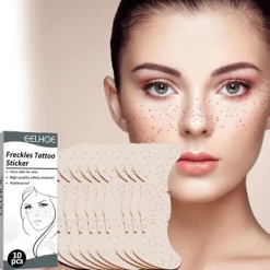 10 st. Ansiktstillfälliga tatueringar fräknar smink klistermärke falska fräknar> Smink