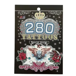 Novia 6 st Ark Temporära Tatueringar / Fake Tattoo Sticker - Döskalle / Drake / Örn / Ros> Smink