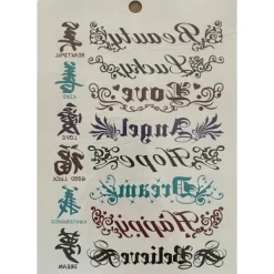 Novia 6 st Ark Temporära Tatueringar / Fake Tattoo Sticker - Döskalle / Drake / Örn / Ros><noscript><img width=