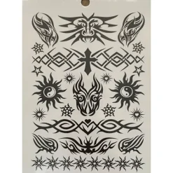 Novia 6 st Ark Temporära Tatueringar / Fake Tattoo Sticker - Döskalle / Drake / Örn / Ros><noscript><img width=