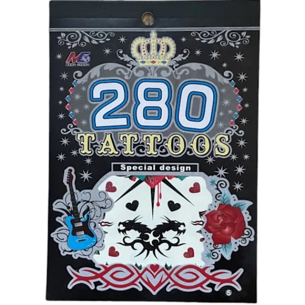 Novia 6 st Ark Temporära Tatueringar / Fake Tattoo Sticker - Ros / Fjäril / Rock / Bokstäver> Smink