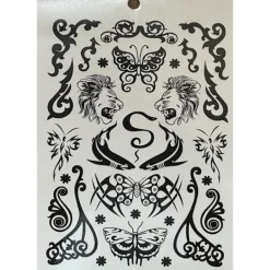 Novia 6 st Ark Temporära Tatueringar / Fake Tattoo Sticker - Ros / Fjäril / Rock / Bokstäver><noscript><img width=