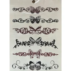 Novia 6 st Ark Temporära Tatueringar / Fake Tattoo Sticker - Ros / Fjäril / Rock / Bokstäver><noscript><img width=