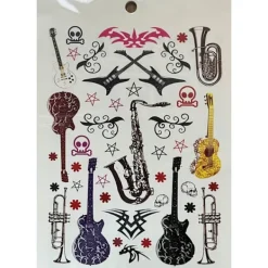 Novia 6 st Ark Temporära Tatueringar / Fake Tattoo Sticker - Ros / Fjäril / Rock / Bokstäver><noscript><img width=