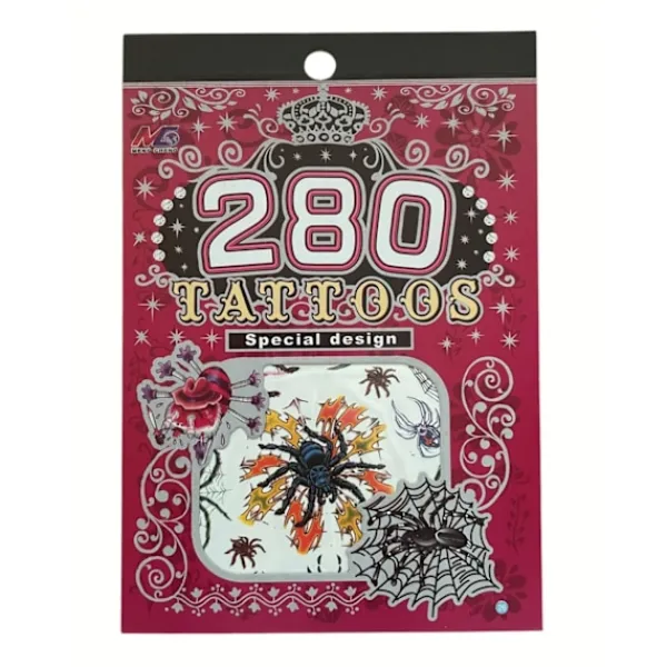 Novia 6 st Ark Temporära Tatueringar / Fake Tattoo Sticker - Spindel / Ödla / Fjäril> Smink