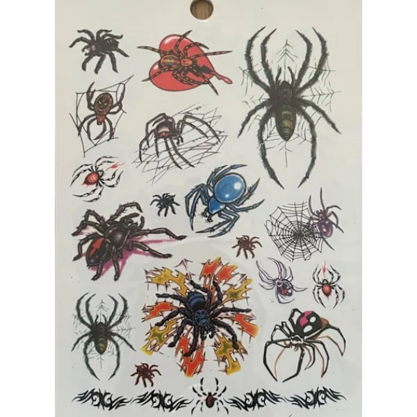 Novia 6 st Ark Temporära Tatueringar / Fake Tattoo Sticker - Spindel / Ödla / Fjäril> Smink