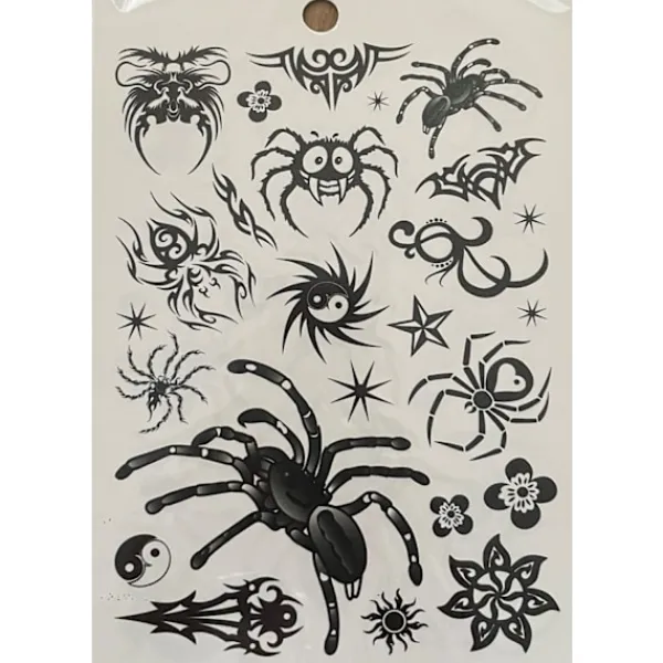 Novia 6 st Ark Temporära Tatueringar / Fake Tattoo Sticker - Spindel / Ödla / Fjäril> Smink