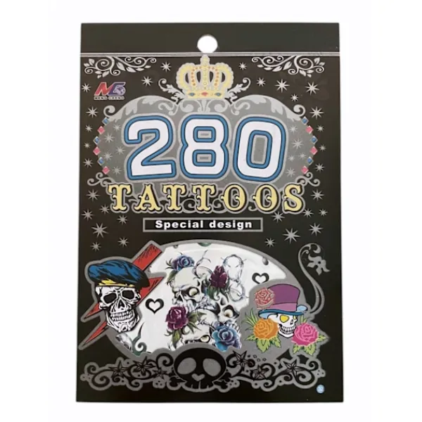 Novia 6 st Ark Temporära Tatueringar / Fake Tattoo Sticker - Döskalle / Dödskalle / Skull> Smink