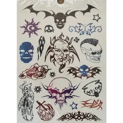 Novia 6 st Ark Temporära Tatueringar / Fake Tattoo Sticker - Döskalle / Dödskalle / Skull><noscript><img width=